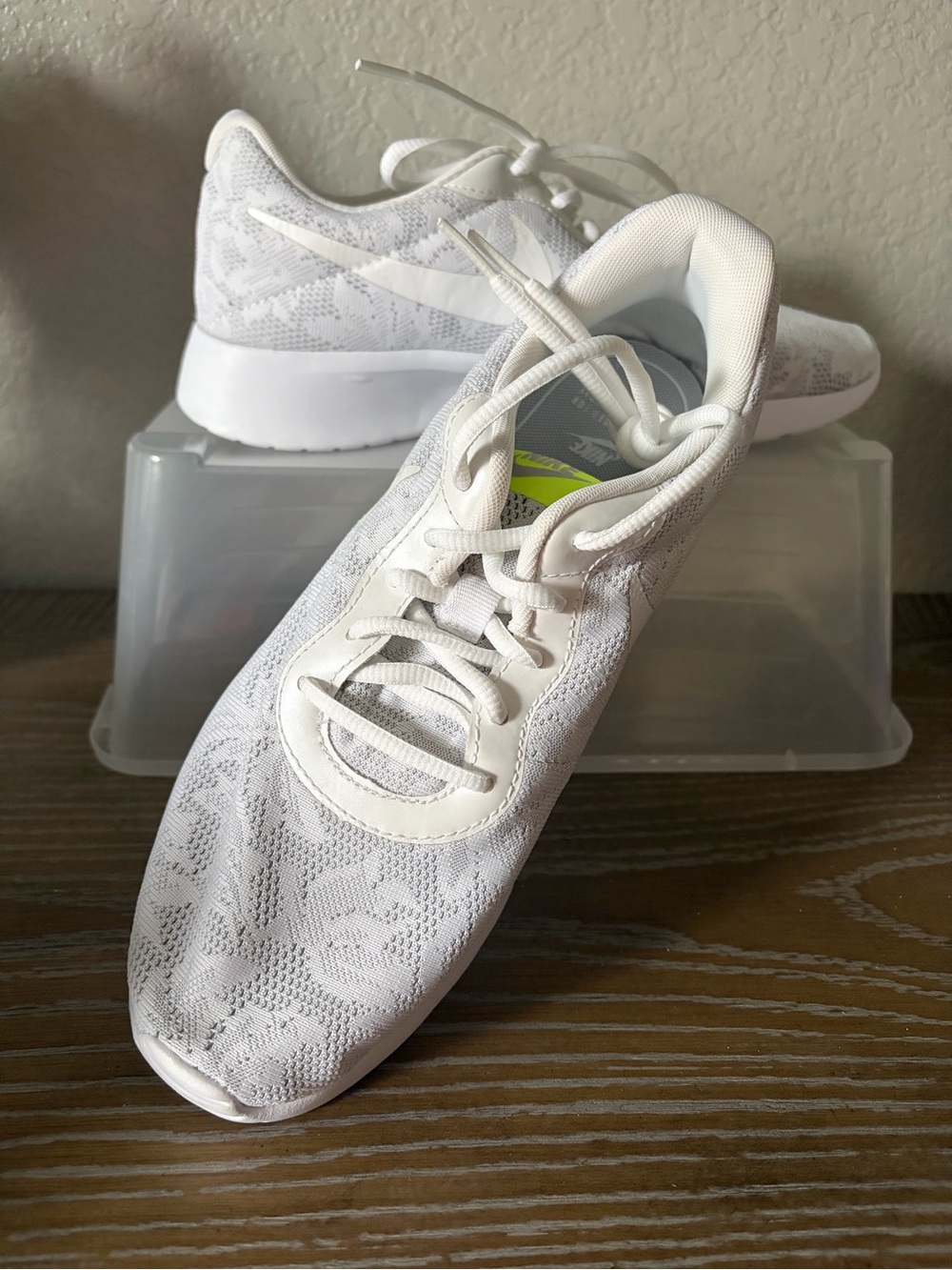 Nike White Women's Knit Running Sneakers
